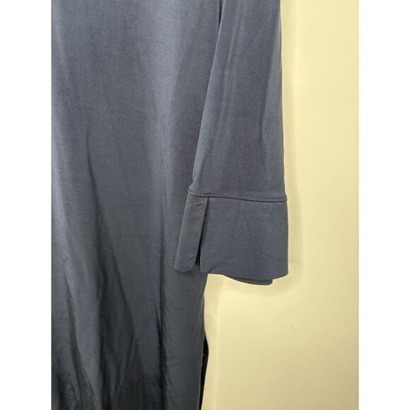 Chicos Travelers Size 2P US 12/14P Duster Cardigan Long Sleeve Blue 3 Button - Picture 5 of 11
